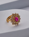 DESIGNER CZ FLORAL RING