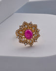 DESIGNER CZ FLORAL RING