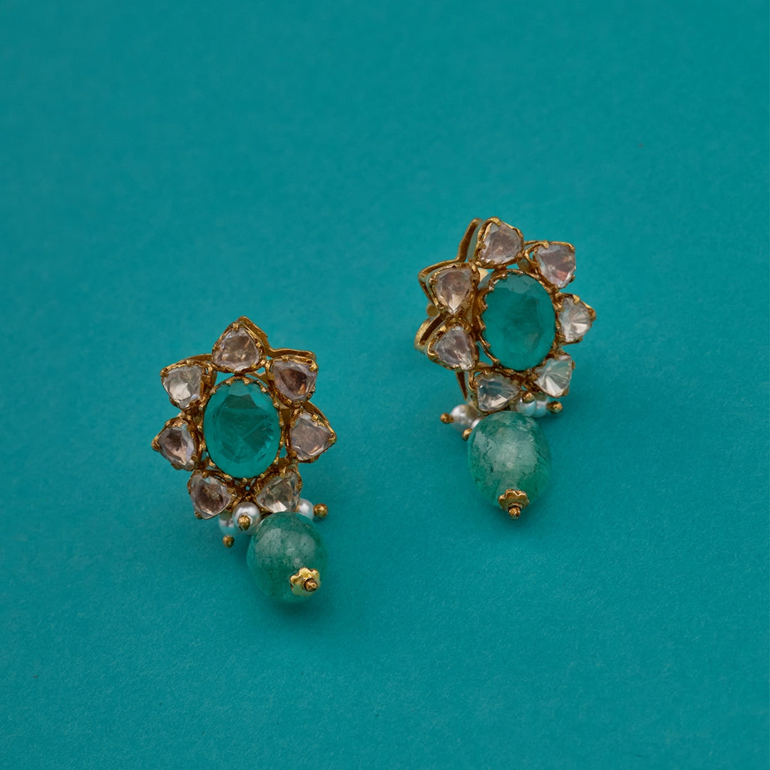 EMERAILD POLKI HASLI NECKLACE SET