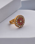MEENAKARI KUNDAN RING