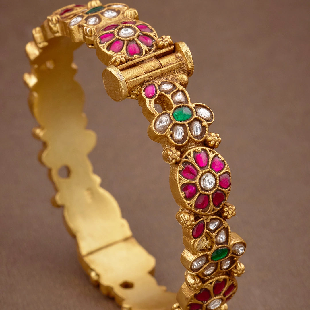 VINTAGE RUBY PETAL BANGLES