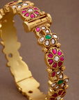 VINTAGE RUBY PETAL BANGLES
