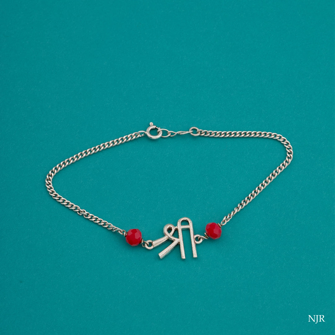 SHREE SYMBOL SILVER BRACELET