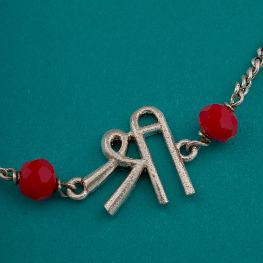 SHREE SYMBOL SILVER BRACELET