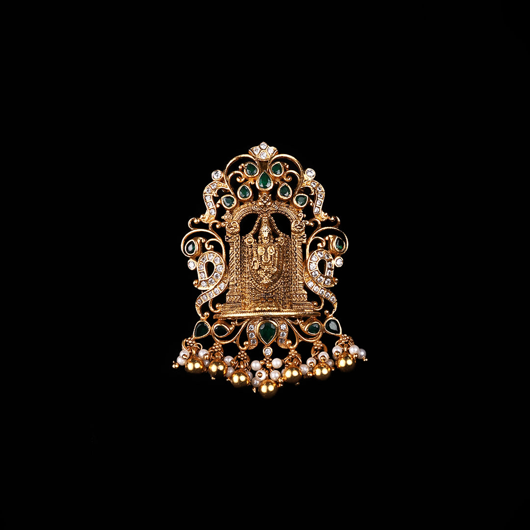 SILVER BALAJI TEMPLE PENDANT