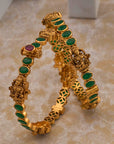 GREEN STONE TEMPLE BANGLES