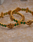 GREEN STONE TEMPLE BANGLES