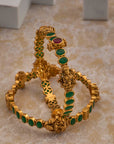 GREEN STONE TEMPLE BANGLES