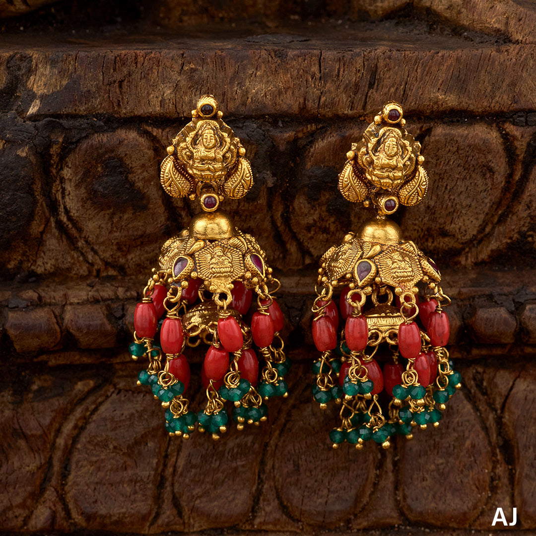 LAKSHMI CORAL JHUMKA