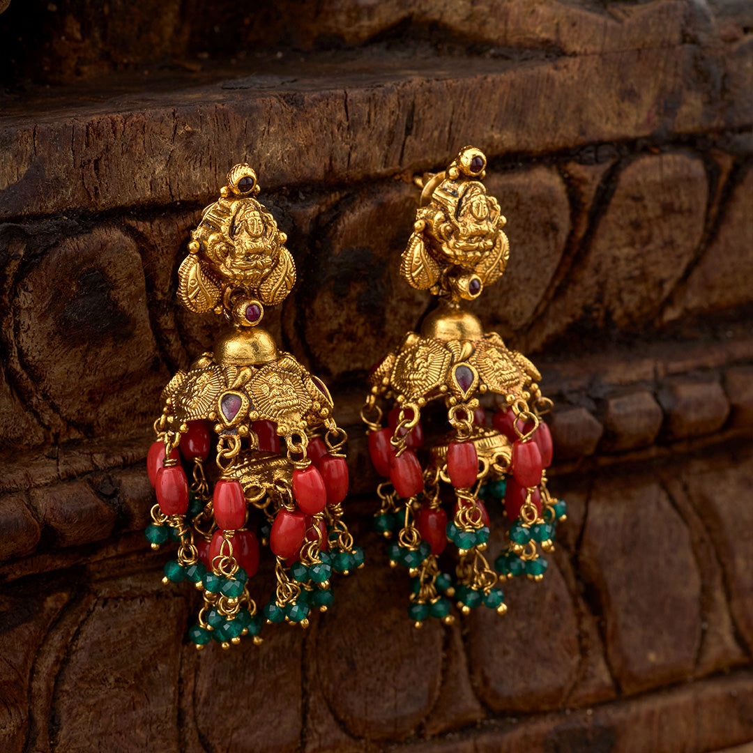 LAKSHMI CORAL JHUMKA