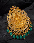 LAKSHMI PENDANT WITH GREEN DROPS