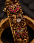 PEACOCK NAKSHI KUNDAN BANGLES