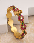 KUNDAN LEAF DESIGN BANGLES
