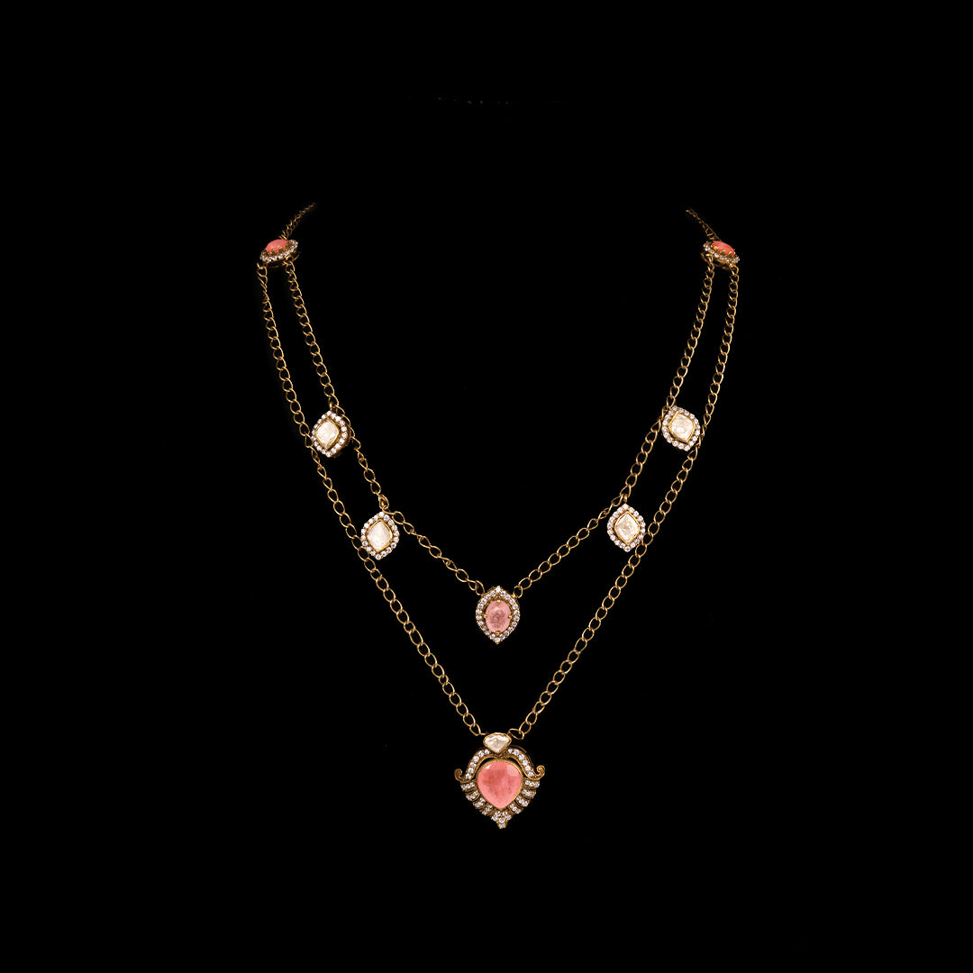 SILVER DOUBLE LAYER OFFICE WEAR NECKLACE
