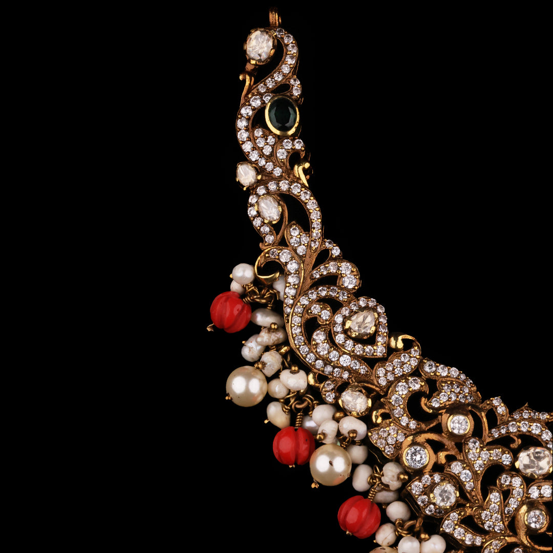 MOISSANITE VICTORIAN LAKSHMI NECKLACE