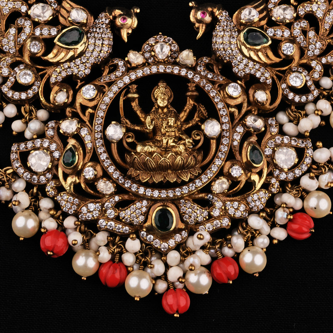 MOISSANITE VICTORIAN LAKSHMI NECKLACE