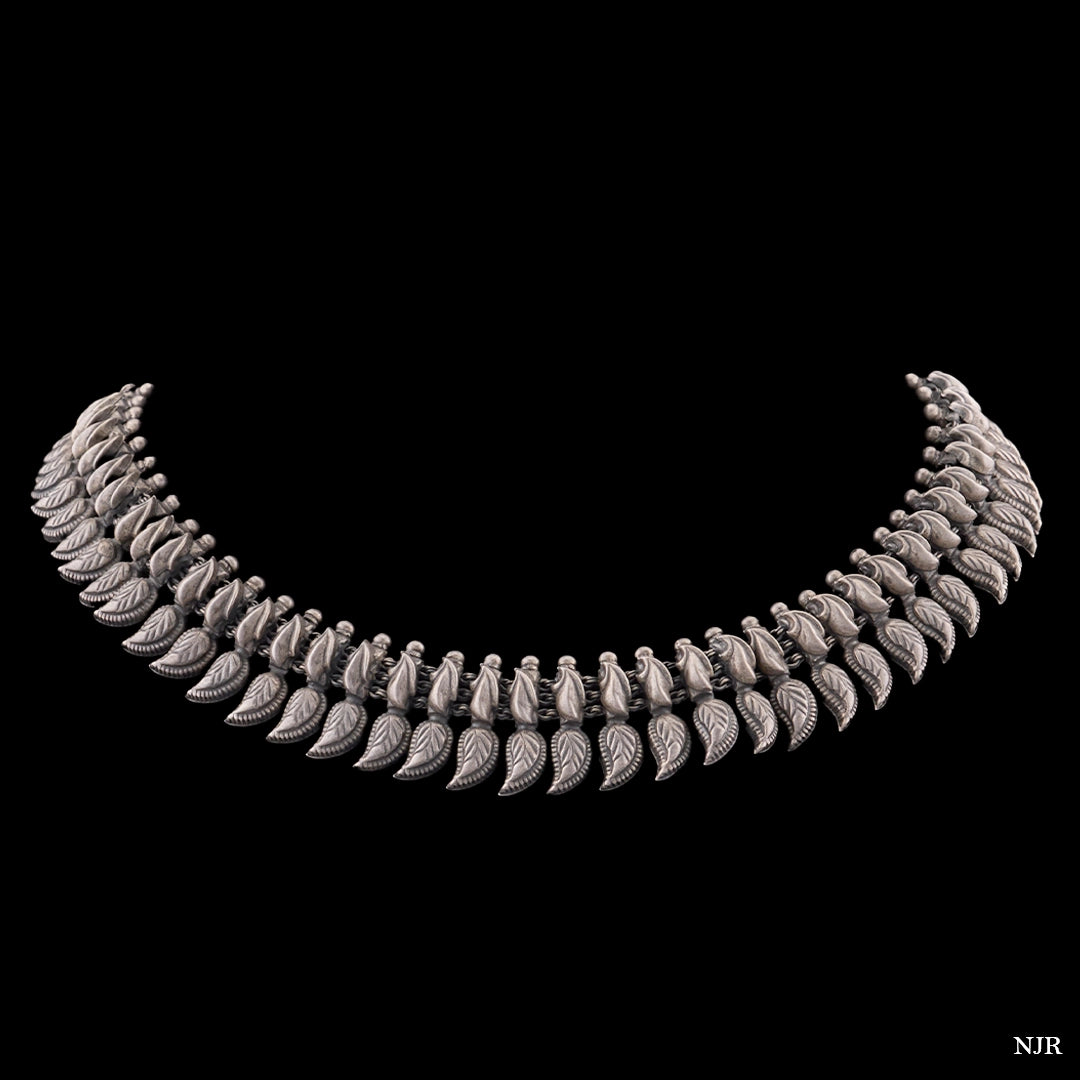 SILVER LEAF CASCADE NECKLACE