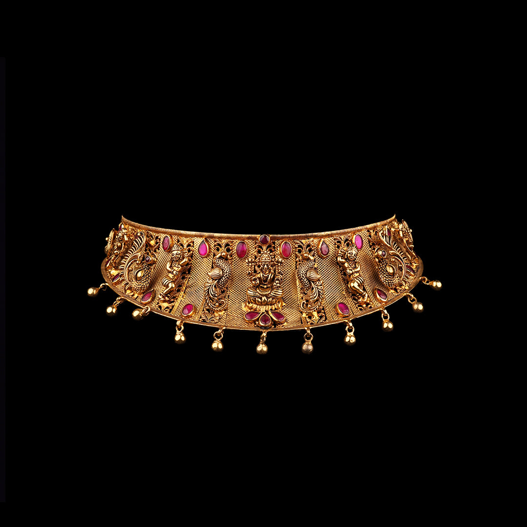 SILVER LAKSHMI NAKASH CHOCKER