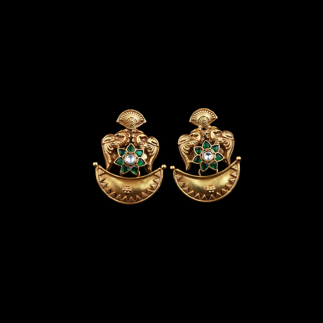 KUNDAN WITH PEACOCK EARRINGS