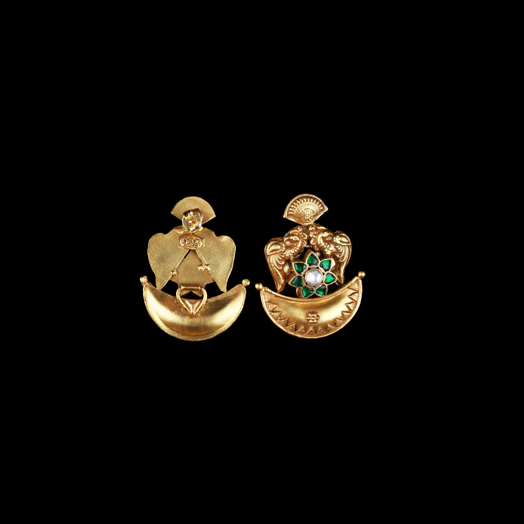 KUNDAN WITH PEACOCK EARRINGS