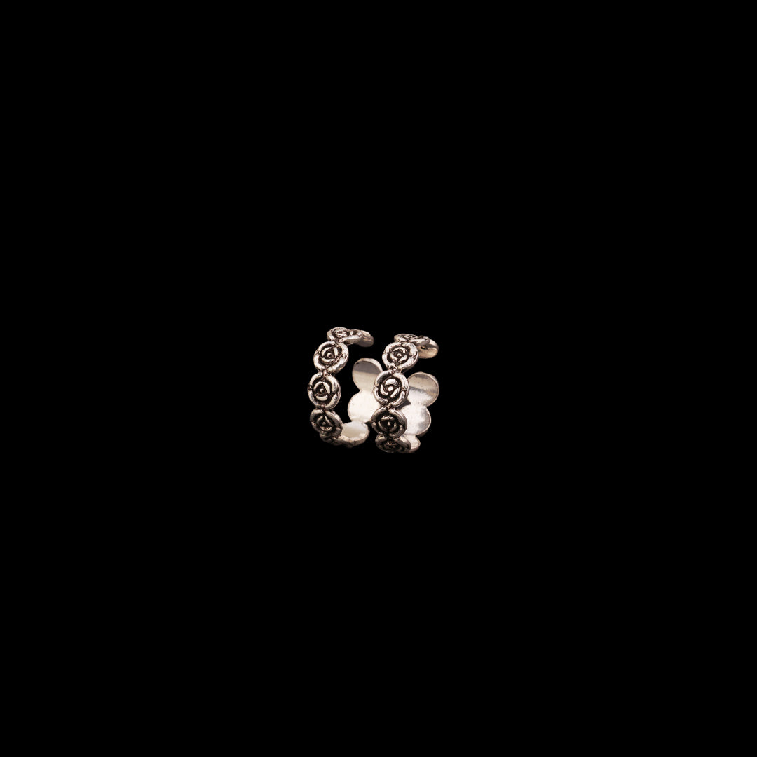 SILVER OXIDISED TOE RING