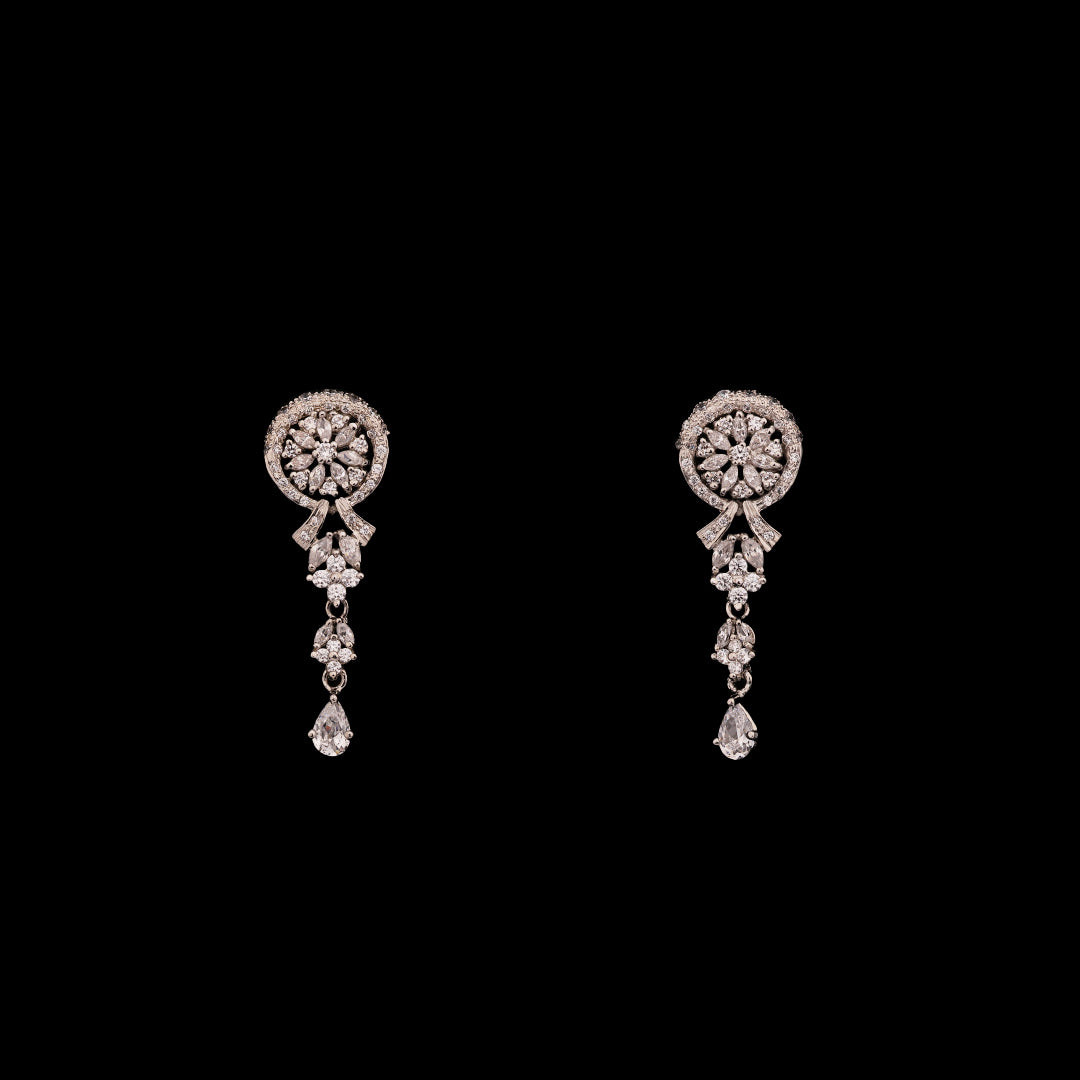 TRENDY ZIRCONIA NECKLACE WITH EARRINGS