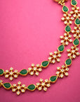 2 LAYER FLORAL LAKSHMI NECKLACE