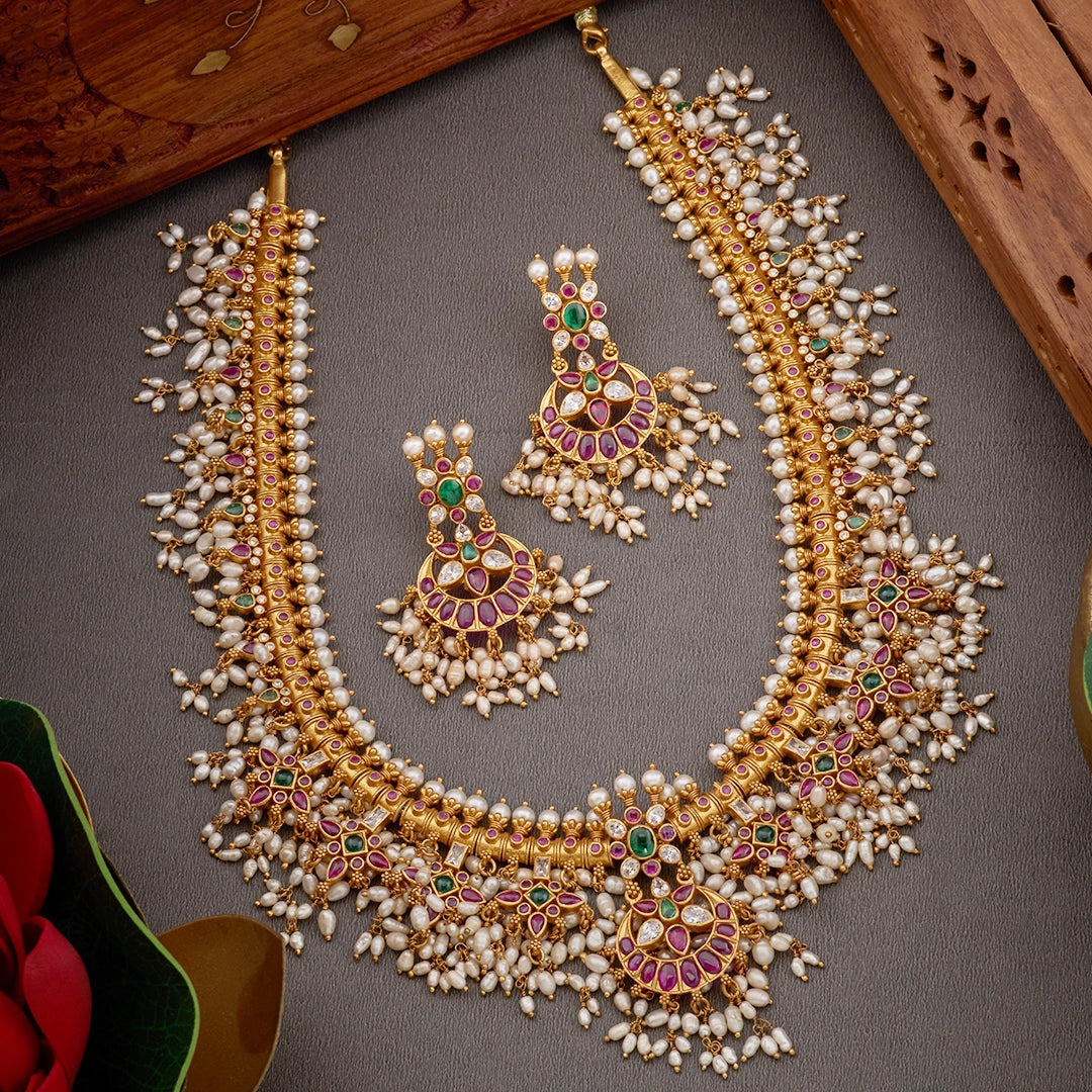 BRIDAL GUTAPUSALU NECKLACE SET