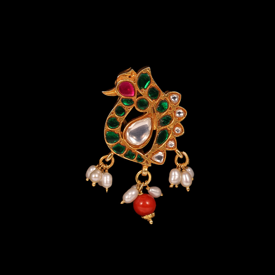 PEACOCK PEARL EARRINGS