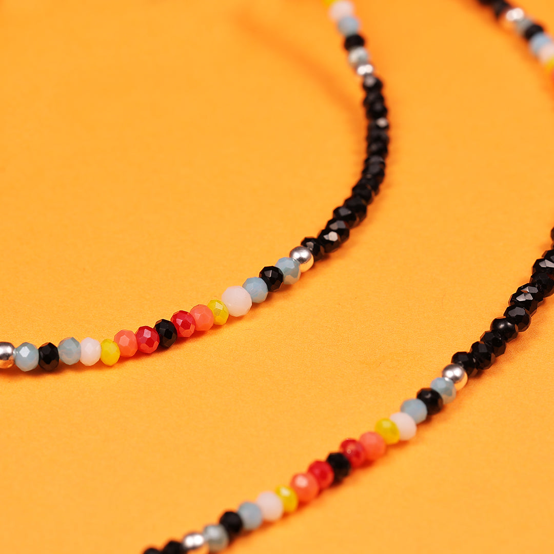 BLACK BEADS ANKLETS