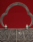 LUXURY OXIDISED SILVER CLUTCH