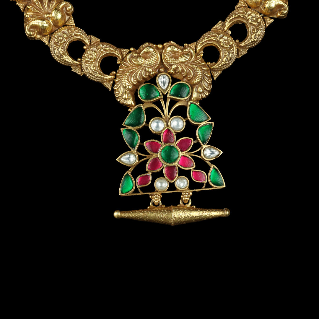 SILVER JADAU CHOKER WITH EARRINGS