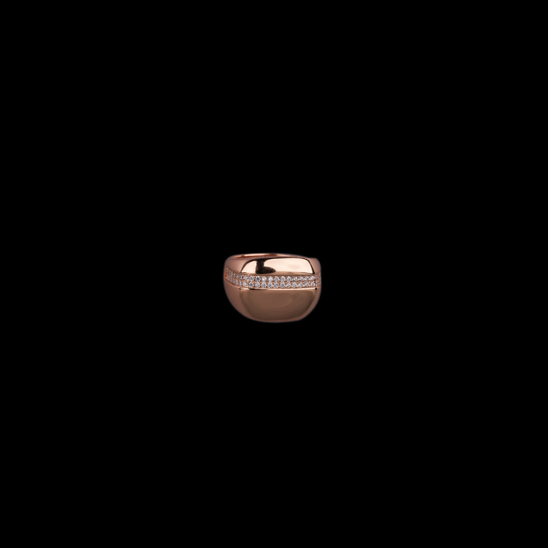 SILVER ROSE GOLD TIMELESS RING