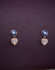 EVIL EYE HEART PENDANT SET