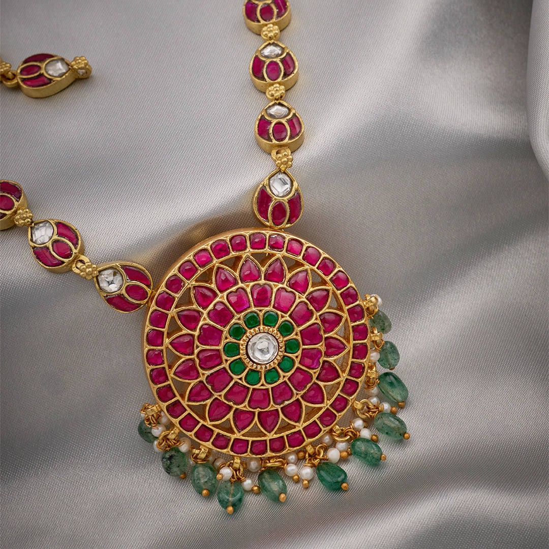 SOUTH INDIAN RUBY PENDANT NECKLACE