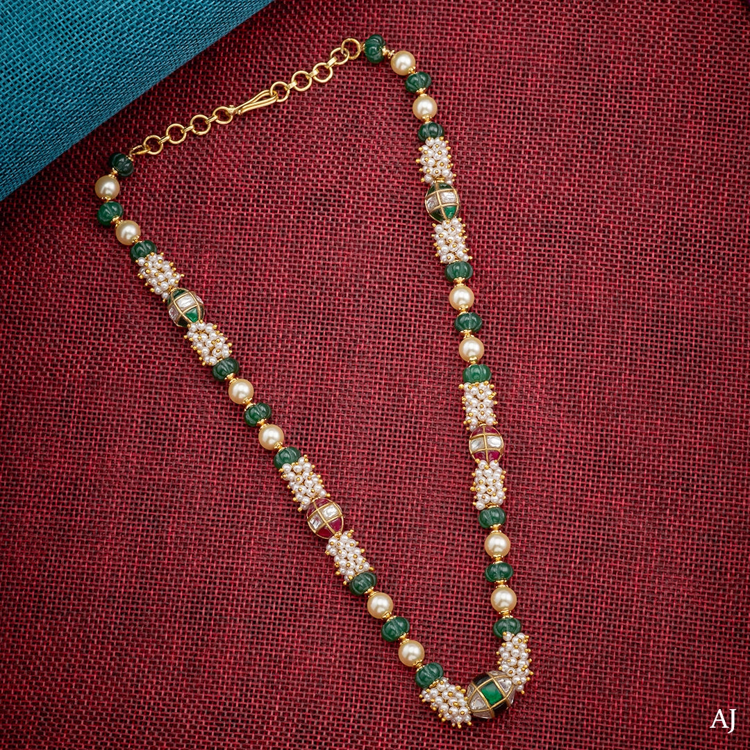 EMERALD PEARL BEADS CHAIN