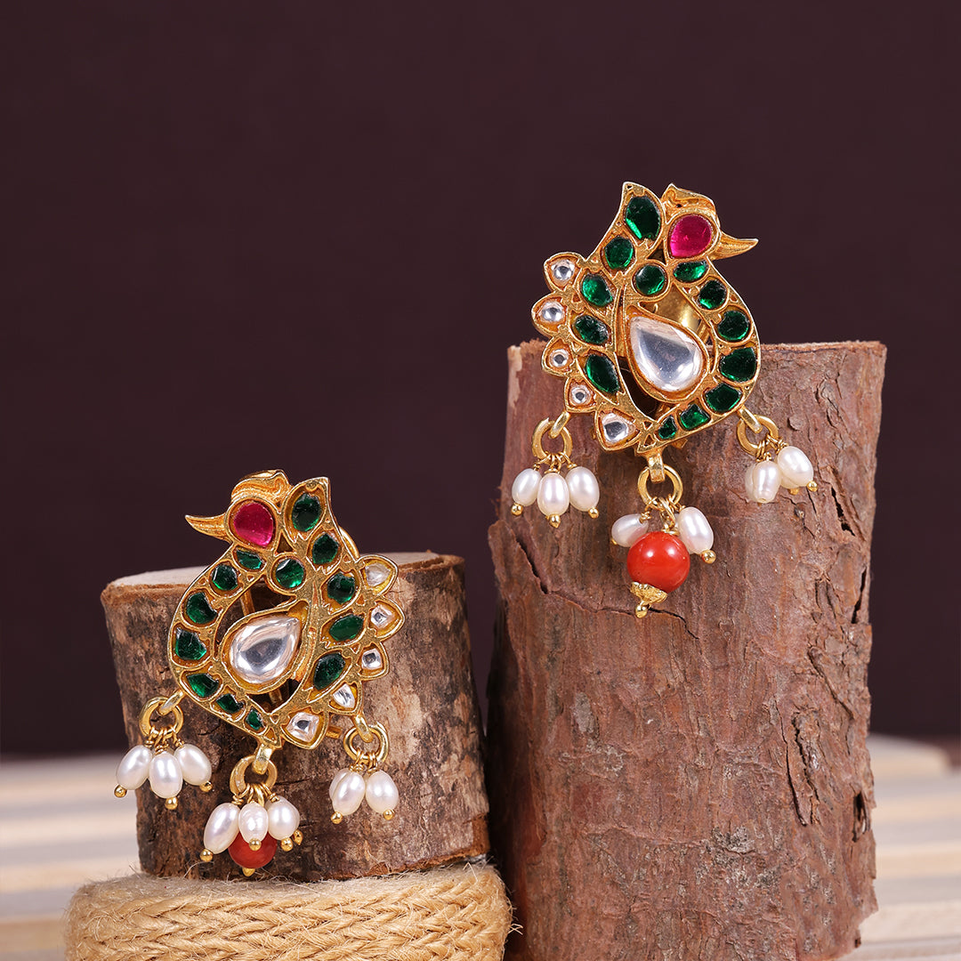 PEACOCK PEARL EARRINGS