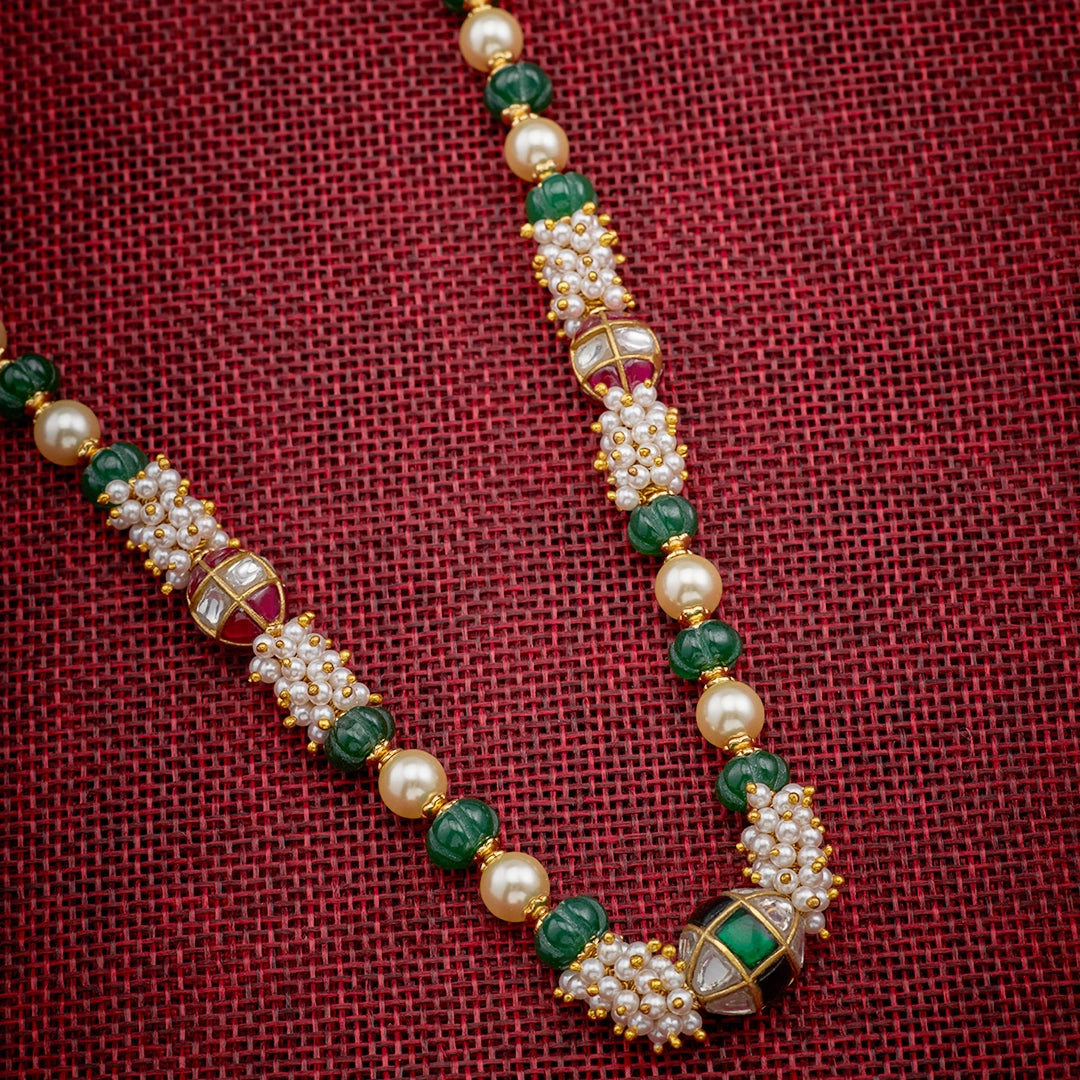 EMERALD PEARL BEADS CHAIN