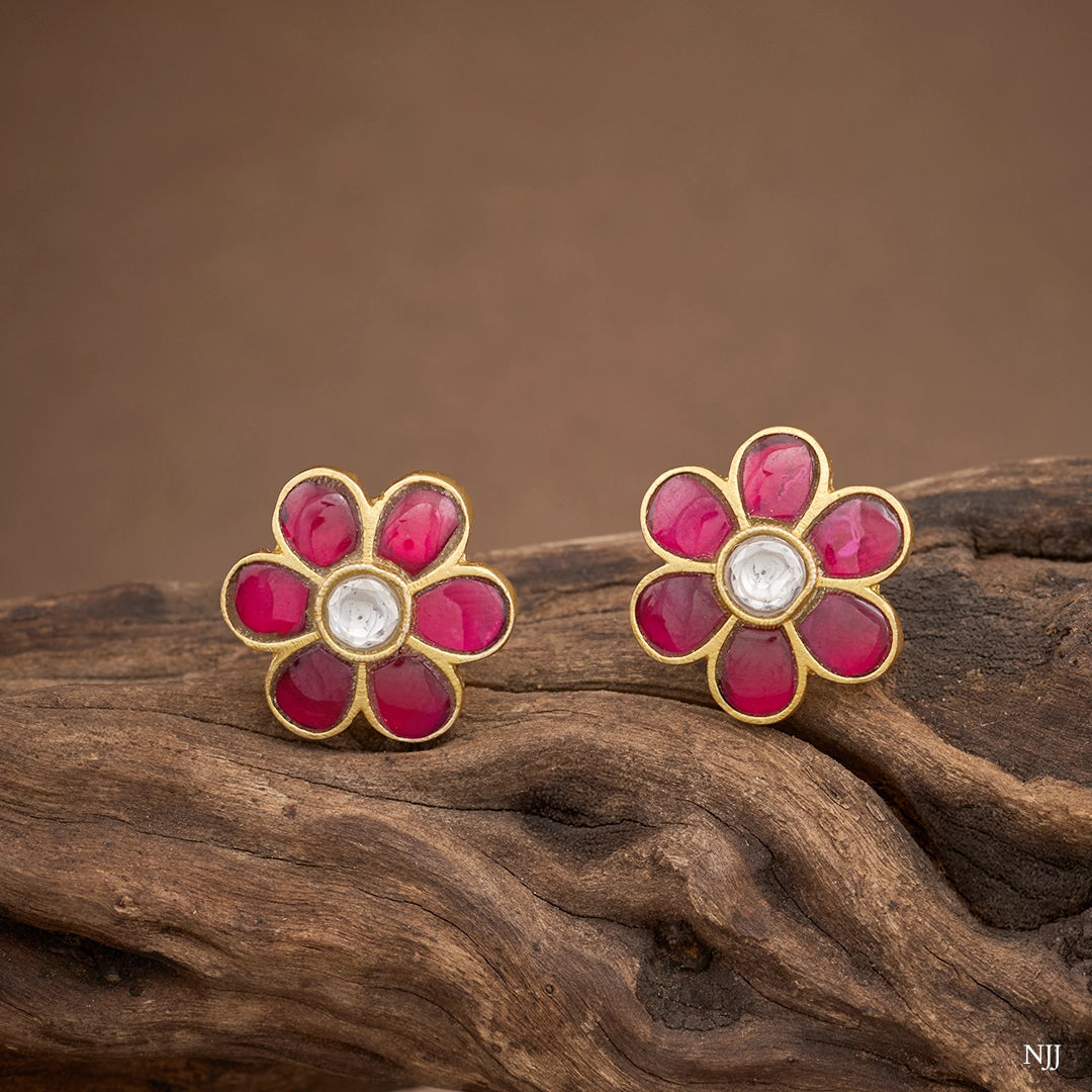ROSETTE RUBY STUDS