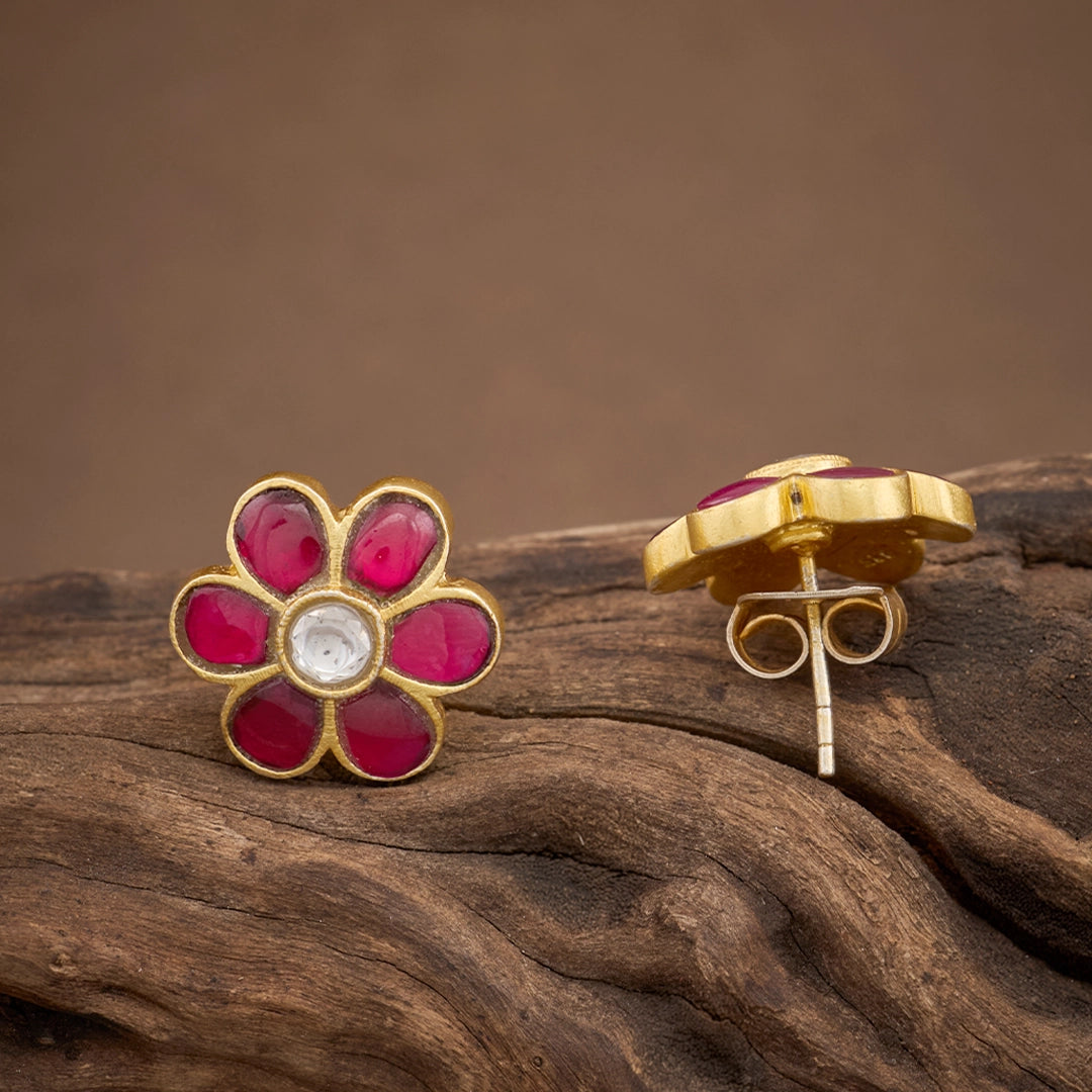 ROSETTE RUBY STUDS