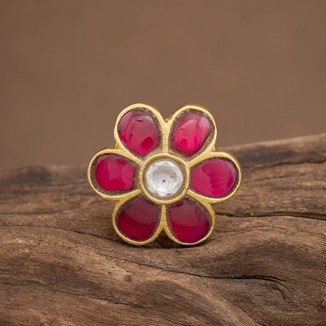 ROSETTE RUBY STUDS