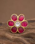 ROSETTE RUBY STUDS
