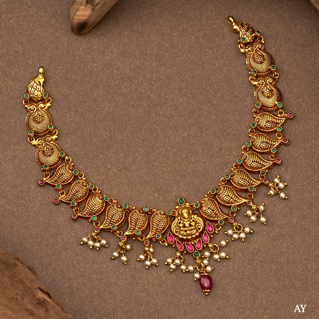 SHANKU LAKSHMI TEMPLE NECKLACE