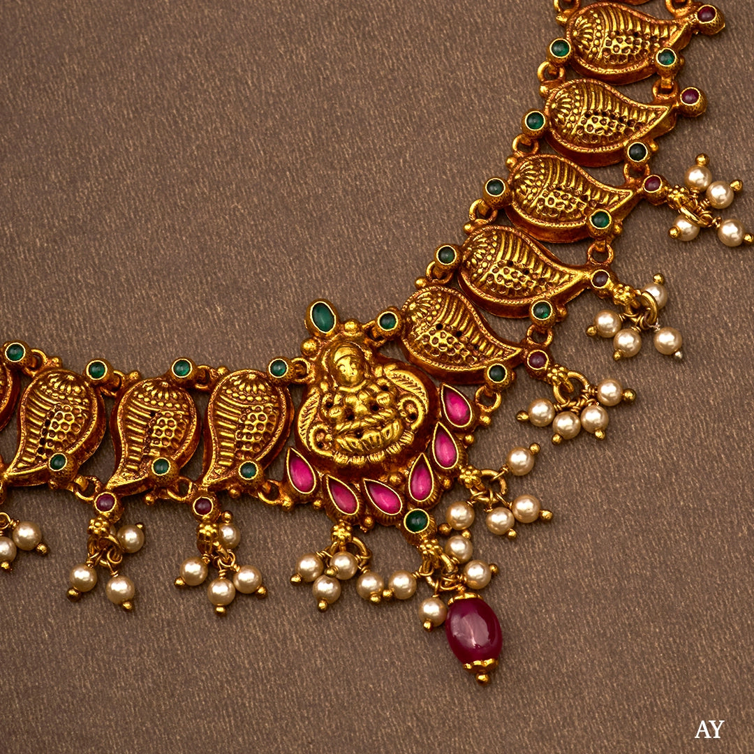 SHANKU LAKSHMI TEMPLE NECKLACE