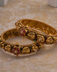 MATTE GOLD POLISH TEMPLE BANGLES