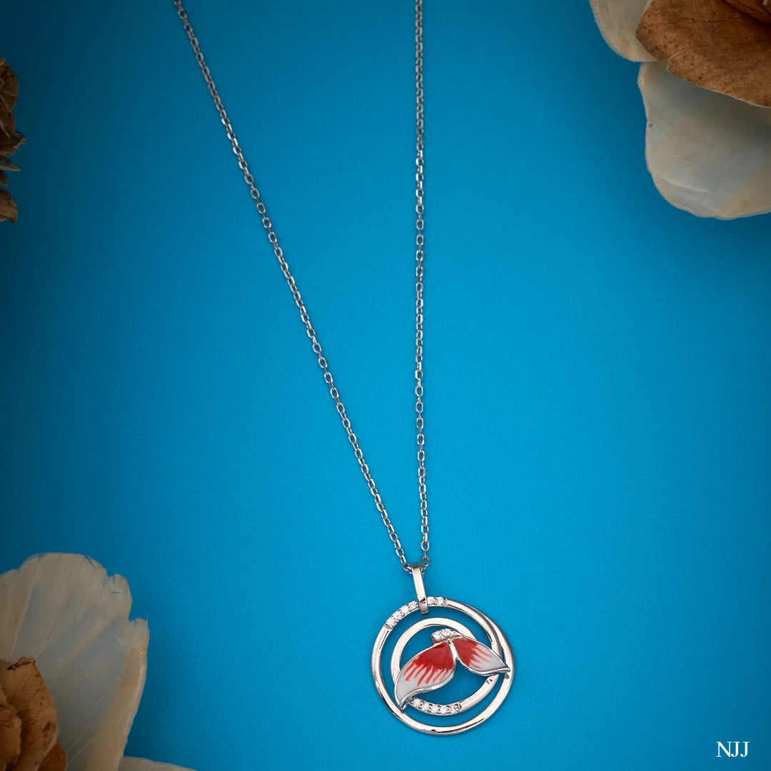 CRIMSON WINGS PENDANT CHAIN