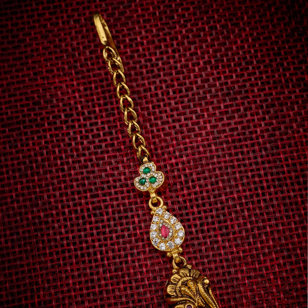 PEARL DROP LAKSHMI MAANG TIKKA