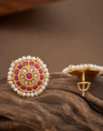 RUBY PEARL BLOSSOM STUDS