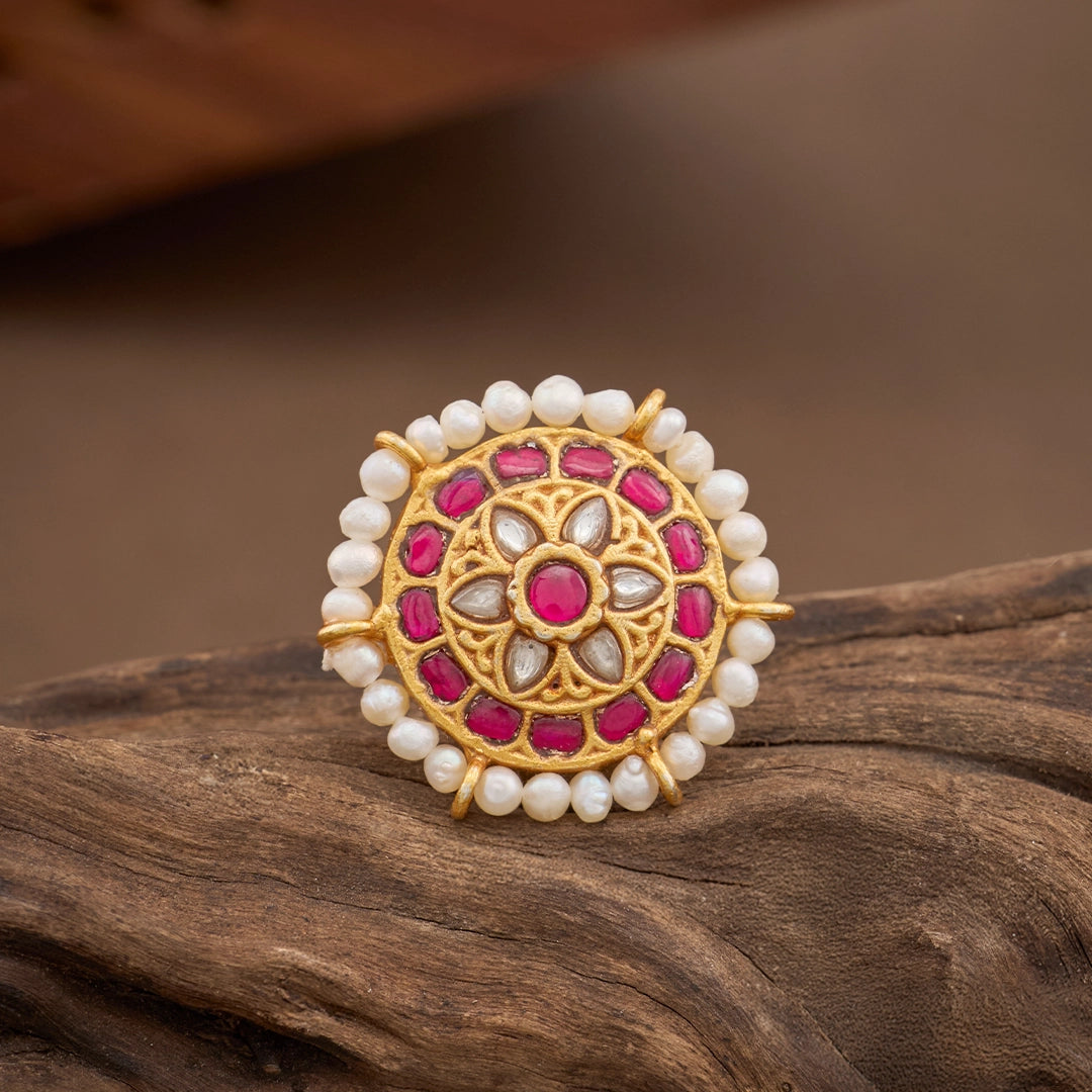 RUBY PEARL BLOSSOM STUDS
