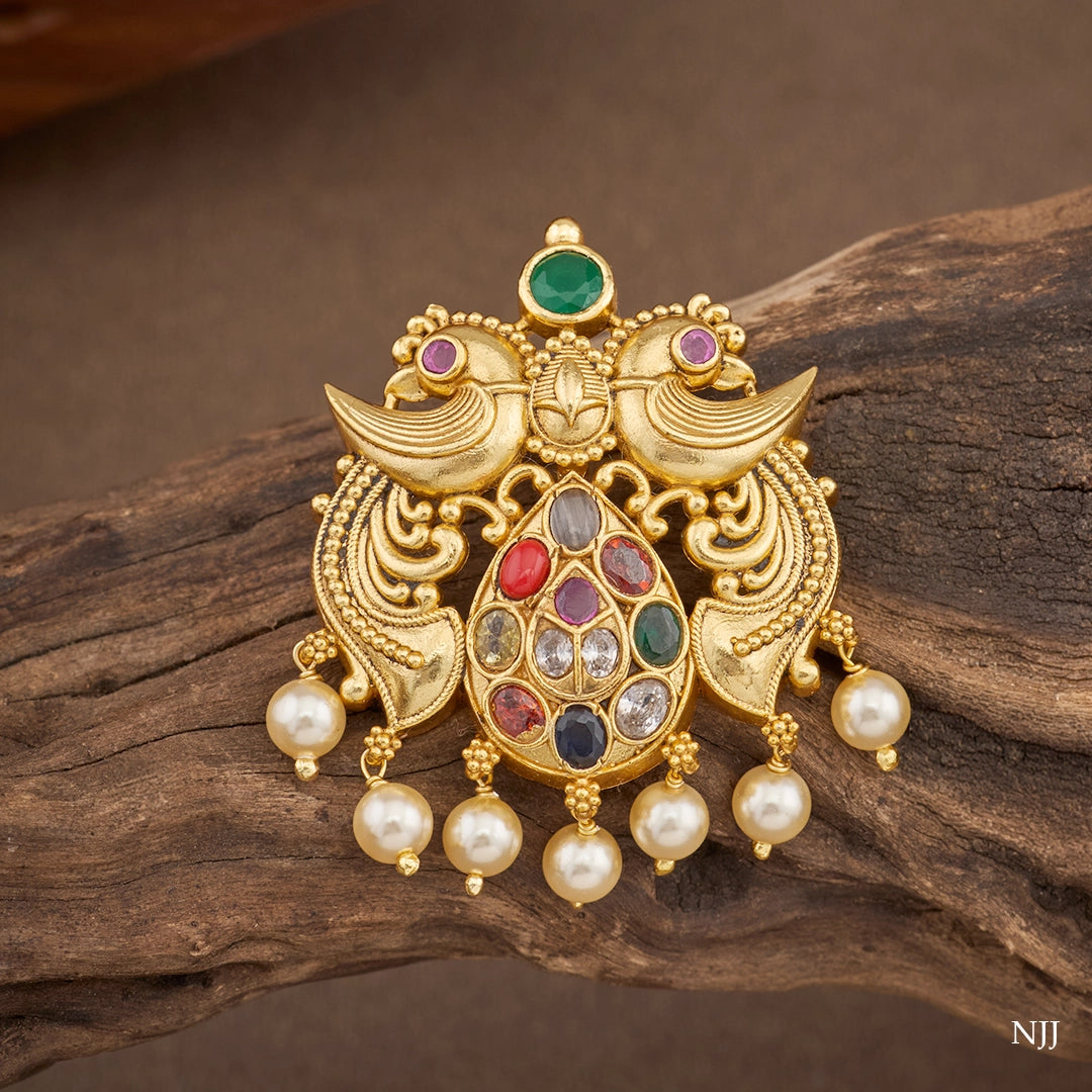 PEACOCK CREST PENDANT